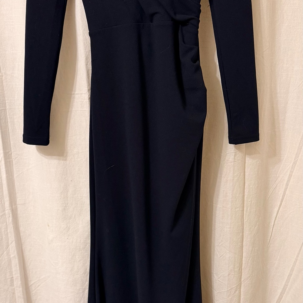 Windsor Black Long-Sleeve Evening Gown